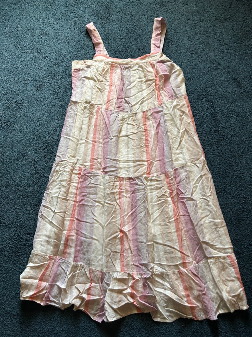Rails Striped Maxi Dress in Pink and Cream